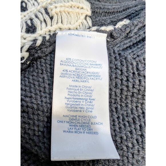 NWT Chaps Ski Sweater Black Fair Isle Winter Pullover Size M - Picture 8 of 8